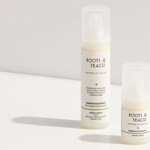 Roots & Traces NZ Natural Skincare Solution. Your best anti-aging choice - urban radiance serum cream 15ml or 50ml.